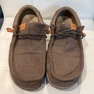 Hey Dude Tan Corduroy Slip-On Loafers
